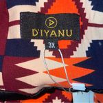 NEW D'Iyanu African Tribal Print Stretch Blazer Women 3X Art to Wear Maximalism Orange Photo 6