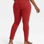 Madewell 10” High Rise Garment Dyed Skinny Jeans in Bright Ember Size 26 Photo 1