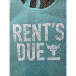 Under Armour  Project Rock "Rent's Due" tank top light blue aqua XS women’s nwot Photo 2