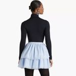 Hill House The Clara Tulle Tiered Dotted Mini Skirt Powder Blue Women Small Photo 12