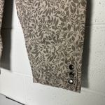 Christopher & Banks Christopher Banks Women 16W Beige Leaf Print Crop Straight Fit Mid Rise Pants Photo 4