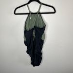 Cupshe  Keyhole Tunnelled One Piece Swimsuit Green Black Large Photo 6