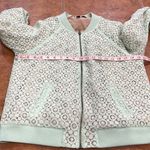Victoria Beckham Mint Green Lace zip up bomb jacket size L Size L Photo 7