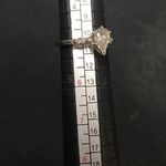 14k White Gold Diamond Pear Engagement Ring Silver Photo 5