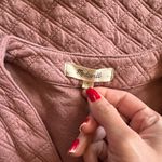 Madewell (Re)Sourced Quilted Cropped Cardigan Sweatshirt Faded Mauve Pink Small Photo 5