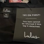 LULU’S Elegant Excellence Black Floral Satin Maxi Dress Size XL Photo 5