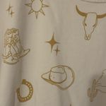 Umgee Western Pullover Raw Hem Terry Sweatshirt Tunic Dress TX Cowgirl Print 2xl Photo 4