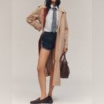 Maeve NWT Anthropologie Cinched-Waist Trench Coat in Khaki Photo 2