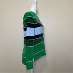 Maison Jules  Striped Metallic Chenille Crew Neck Sweater Shmarock Leaf Small Photo 8