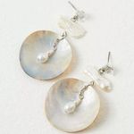 Free People Ariana Ost Pearl Shell Beautiful Stranger Dangles Earrings NWT Beach Photo 0