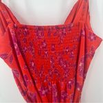 Eliza J  Dress Size 14 Midi Floral Spaghetti Strap Pink & Red Wedding Cocktail Photo 7