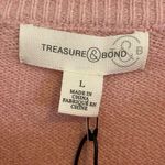 Treasure & Bond  Pink Slit Side Oversized Sweater.  Size Large. NWT Photo 2