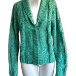 Mudd  Green Cable Knit Soft Cardigan Sweater M Photo 0