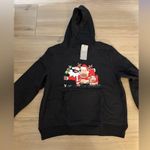 NEW Ugly Christmas holiday Sweatshirt Fleece Heavy Hoodie Pullover L Black Size L Photo 0
