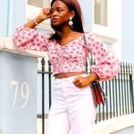 ZARA Pink Floral Puff Sleeve Ruched Crop Top Size Small Photo 0