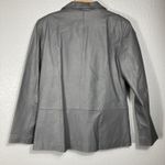 Chadwick's Classic Leather Jacket Blazer  Women’s Size 12 Gray Grey Photo 4