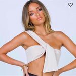 Princess Polly Beautiful Princess Poly Chic Beige Bow Crop Top Photo 1