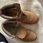 Timberland Tan light and metallic top Leather Boots Photo 2