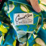 Sun Fashions of Hawaii Casual Girl Vintage Floral Daisy Maxi Dress Size XS Blue Photo 4