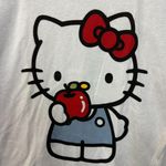 Hello Kitty Eating an Apple Kawaii Sanrio Anime Crop Top L Photo 1