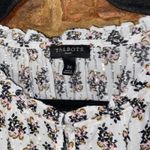 Talbots White Silver Metallic Floral Sleeveless Blouse Women's Size 2X Photo 3