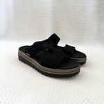 Mephisto Dania Black Suede Double Strap Velcro Platform Comfort Sandals Slide 40 Size 9 Photo 1