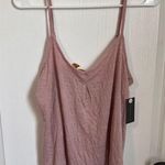 Danskin Women's Pink V-Neck Tank Top Size Medium Thin Straps Textured Fabric NWT Photo 2
