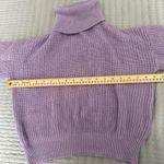 Oversized knitted purple sweater turtle neck Size M Photo 3