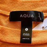 AQUA womens orange white tie dye long sleeve soft stretch boho long sleeve S Photo 6