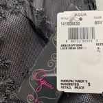 AQUA  Dress Black Lace Mesh Tulle Sleeveless Formal Party Wedding Mini Size 2 Photo 13