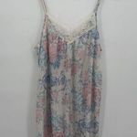 Unbranded Vintage Pink Blue Floral Nightgown Dress Lace Coquette Size Large Photo 0