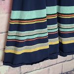 Anthropologie  MOTH LUCA KNIT WOOL BLEND NAVY STRIPED LONG SLEEVE DRESS MEDIUM Photo 10