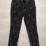 BLANK NYC Women's Size 27 Black Floral Print The Madison High Rise Crop Jeans Photo 1