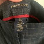 British Khaki Women’s Blue & Gray Plaid “” Trousers Tapered Leg Cuffed Sz 6 Photo 2