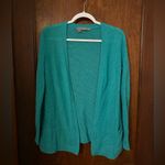 360 Cashmere  Teal Open Front Cashmere Cardigan Sweater Size S Photo 2