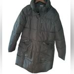DKNY Long black puffer jacket parka winter coat NO HOOD XL Photo 0