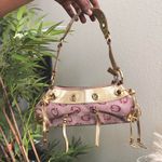 Guess by Marciano RARE Vintage Y2K Pink gold Guess mini shoulder hand bag purse baguette studded grommets zipper fringe tassels fairycore subversive streetwear goth grunge Photo 2