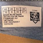 Toms  Drizzle Grey Metallic Woven Shoes Size 10‎ Photo 6