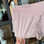 Free People Intimately  blush pink shorts lounge pajamas smocked striped mini Photo 1