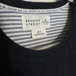 Kate Spade  Broome Street Striped Ruffle Back Tee Black &‎ White Size: Small Photo 2