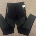 ALLSAINTS NWOT All Saints Terro Paneled Black Leggings with Zippers, Elastic Waist Photo 3