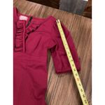 Phoebe Couture  A line Burgandy stitch detail short sleeve mini swing dress sz 10 Photo 2