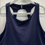Athleta Maldives High Neck Bra Cup Bikini Top Underwire 34 D/DD Navy Photo 4