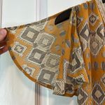 Mystree  Mustard Aztec Print Surplice Wrap Dress - Size Small Photo 2