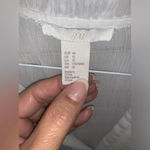 H&M Set ivory films sheer top & Old Navy khaki side zip chinos Photo 2