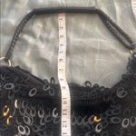 Source Unknown CROCHETED HANDBAG… BLACK SAC LIKE NYLON SHOULDER BAG WITH 
NY Photo 7