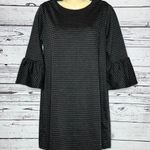 Beach Lunch Lounge NWT Black & Gray Houndstooth Bell Sleeve Sharlene Dress Photo 0