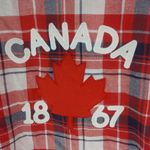 Joe Fresh  L Canada Maple Leaf Red Plaid Top Photo 6
