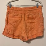 Athleta  Cabo Linen 4" Short Size 8 Orange Summer Beach Photo 4