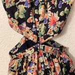 Something Navy Floral Cutout Sleeveless A-Line Midi Dress Size Small Photo 5
